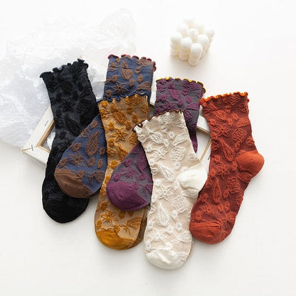 Witty Socks Socks Mixed Leaf Collection in Set / 6 Pairs Witty Socks Mixed Leaf Collection