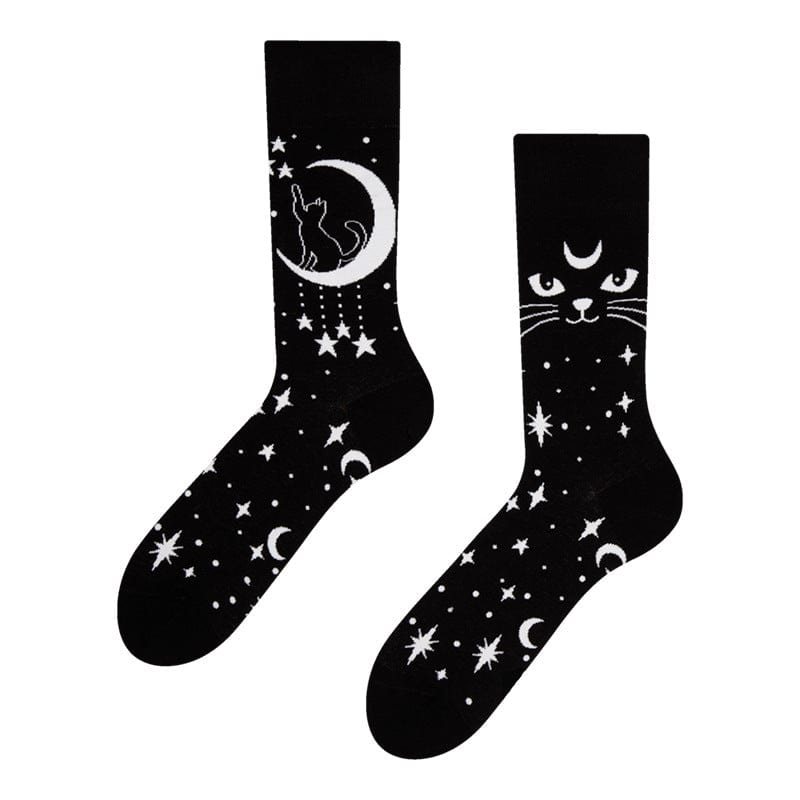 Witty Socks Socks Moon Cat Animal Fun