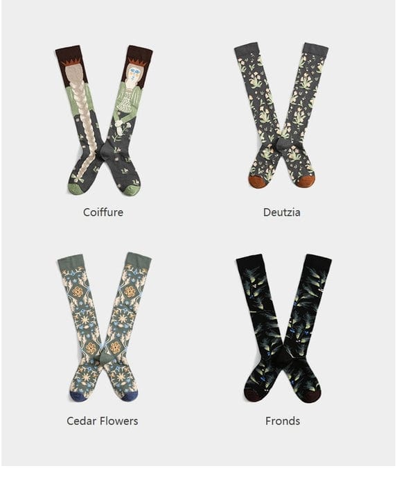 Witty Socks Socks Package C / Up to 33cm / 4 Pairs Witty Socks Botanical Collection | 4 Pairs