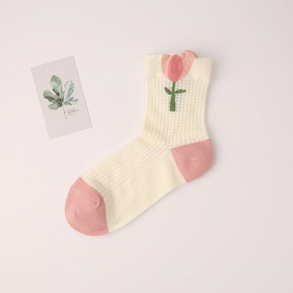 Witty Socks Socks Pink / 1 Pair Witty Socks Garden Chic Collection