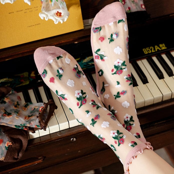 Witty Socks Socks Pink / 1 Pair Witty Socks Pretty Blooms Collection
