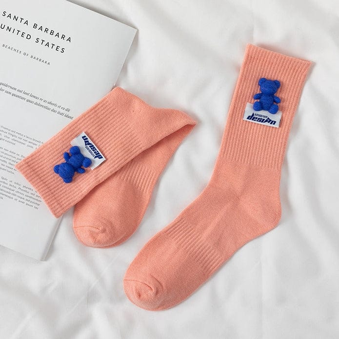 Witty Socks Socks Pink - Blue Bear / 1 Pair Witty Socks Pawsitively Pretty Collection