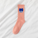 Witty Socks Socks Pink - Blue Bow / 1 Pair Witty Socks Pawsitively Pretty Collection