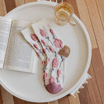 Witty Socks Socks Pink Rose in White / 1 Pair Witty Socks Roseate Collection