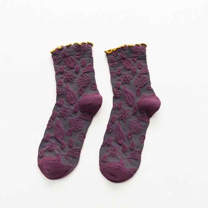 Witty Socks Socks Purple / 1 Pair Witty Socks Mixed Leaf Collection