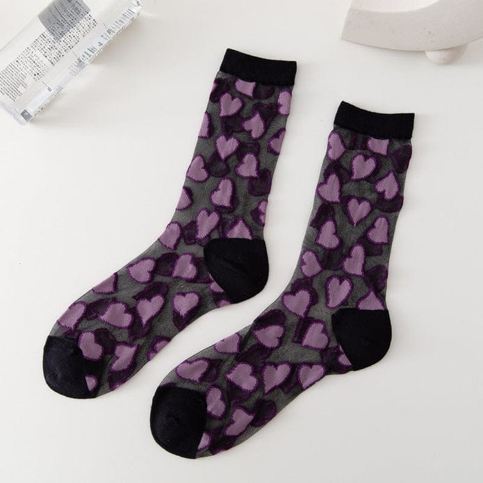 Witty Socks Socks Purple Parade / 1 Pair Witty Socks Share The Love Collection