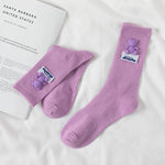 Witty Socks Socks Purple - Purple Bear / 1 Pair Witty Socks Pawsitively Pretty Collection
