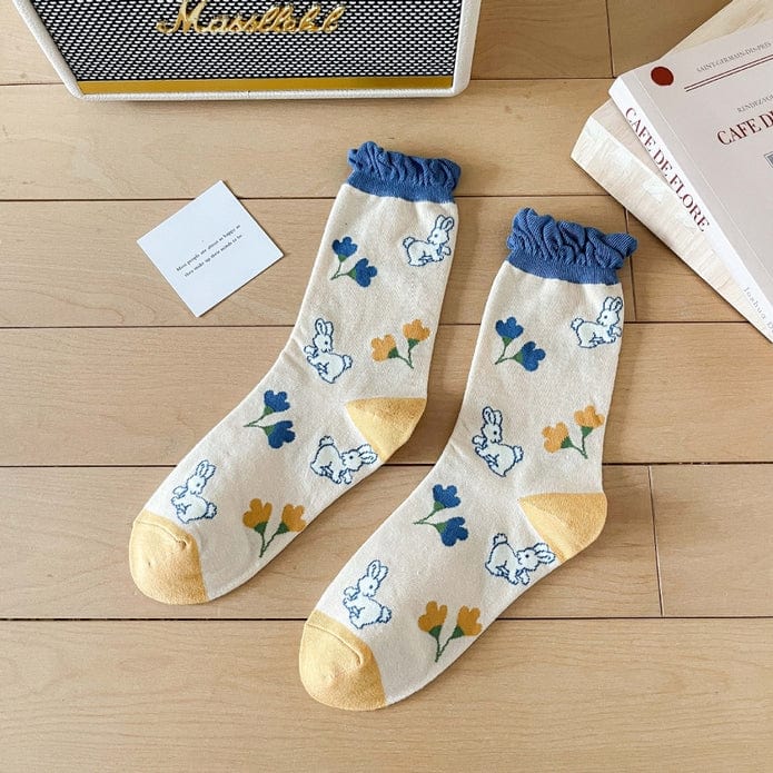 Witty Socks Socks Rabbits / 1 Pair Witty Socks Bunny Bouquet Collection