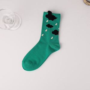 Witty Socks Socks Rainy Day Bliss Socks / 1 Pair Witty Socks Checkered Bunny & Primrose Collection