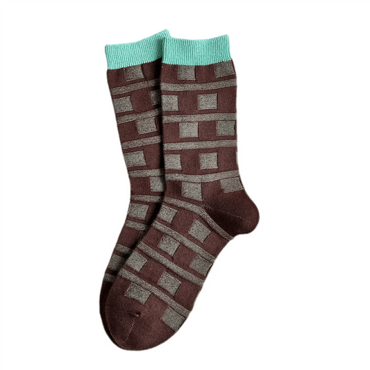 Witty Socks Socks Retro Plaid Retro Mint Plaid