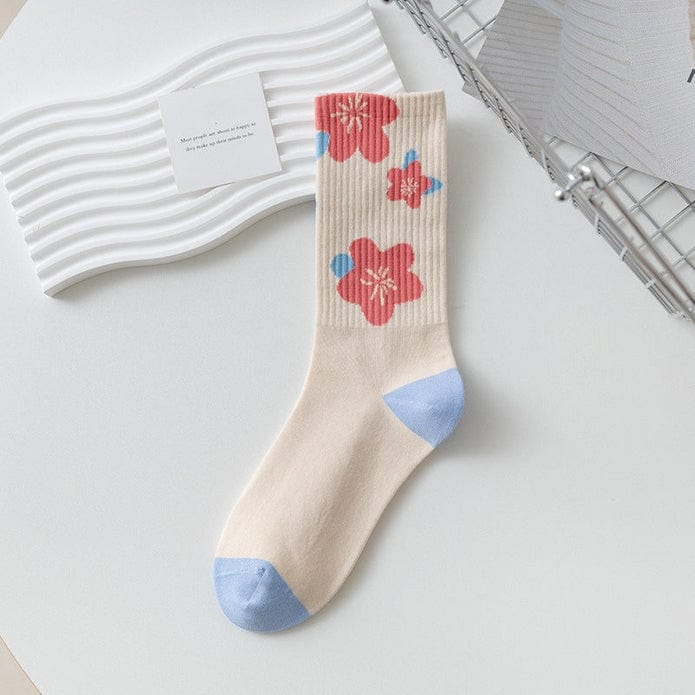 Witty Socks Socks Rosy Blooms / 1 Pair Witty Socks Subdued Beauty Collection
