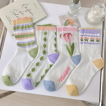 Witty Socks Socks Set / 4 Pairs Witty Socks Tulip Dreams Collection