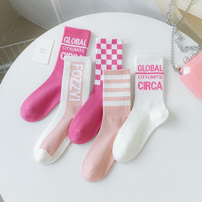 Witty Socks Socks Shades of Pink in Set / 5 Pairs Witty Socks Shades of Pink Collection