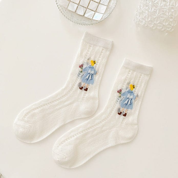 Witty Socks Socks Strolling with the Flowers / 1 Pair Witty Socks Dolled Up Collection