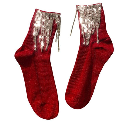 Witty Socks Socks The Ice Queen Pair / 1 Pair Witty Socks Dazzling Rhinestones Collection