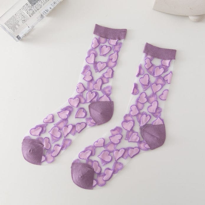 Witty Socks Socks Violet Valentine / 1 Pair Witty Socks Share The Love Collection