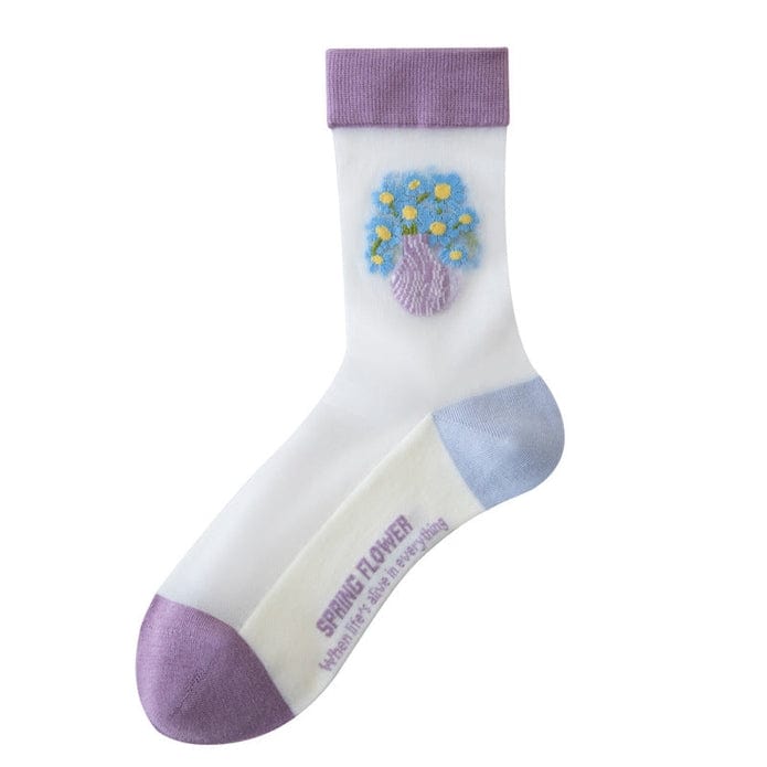 Witty Socks Socks Whimsical Blooms / 1 Pair Witty Socks Ethereal Garden Collection