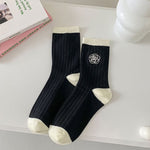 Witty Socks Socks White Rose- Black / 1 Pair Witty Socks Fix Me Up Collection