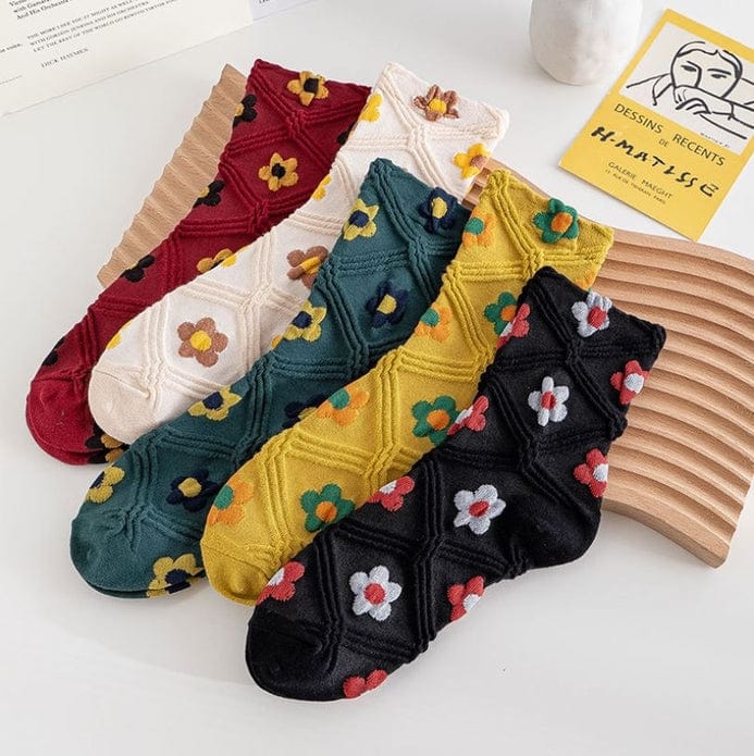 Witty Socks Socks Witty Socks 1990s Plaid Floral Collection