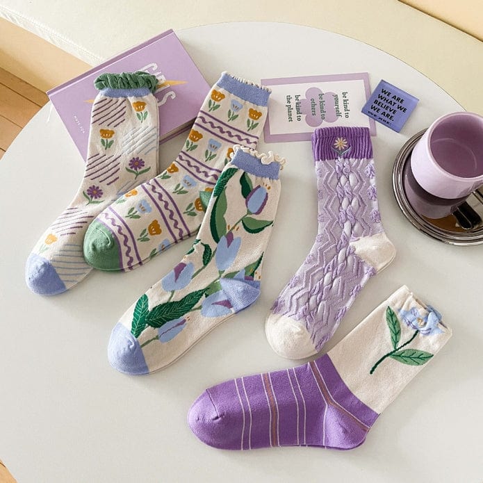 Witty Socks Socks Witty Socks Violet Garden Fantasy Collection