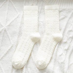 Witty Socks Socks Woven Pleasures- White / 1 Pair Witty Socks Delightful Weaves Collection