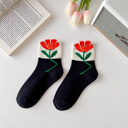 Witty Socks Socks Zinnia / 1 Pair Witty Socks Immortal Flower Collection